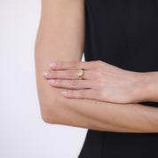 GIA 1.51 carat kite cut diamond 18k yellow gold ring