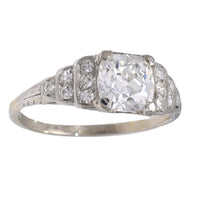 Art Deco GIA 1.96 carat diamond platinum engagement ring