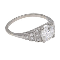 Art Deco GIA 1.96 carat diamond platinum engagement ring