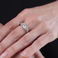 Art Deco GIA 1.96 carat diamond platinum engagement ring