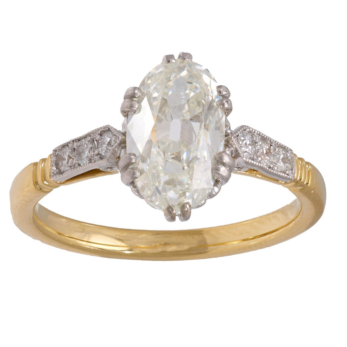 Empire State GIA 1.80ct Old Mine Cut Diamond Engagement Ring