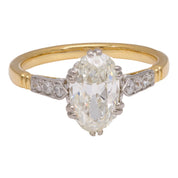 Empire State GIA 1.80ct Old Mine Cut Diamond Engagement Ring