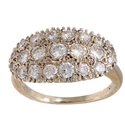 Mid Century diamond 14k white gold ring
