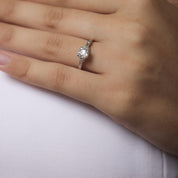 Art Deco GIA 1.23 carat old mine cut diamond platinum engagement ring