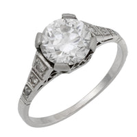 Art Deco GIA 1.07 carat diamond platinum engagement ring