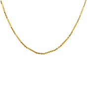 Vintage French 18k yellow gold bar chain necklace