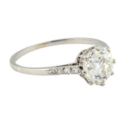 Art Deco GIA 1.81 carat diamond platinum engagement ring