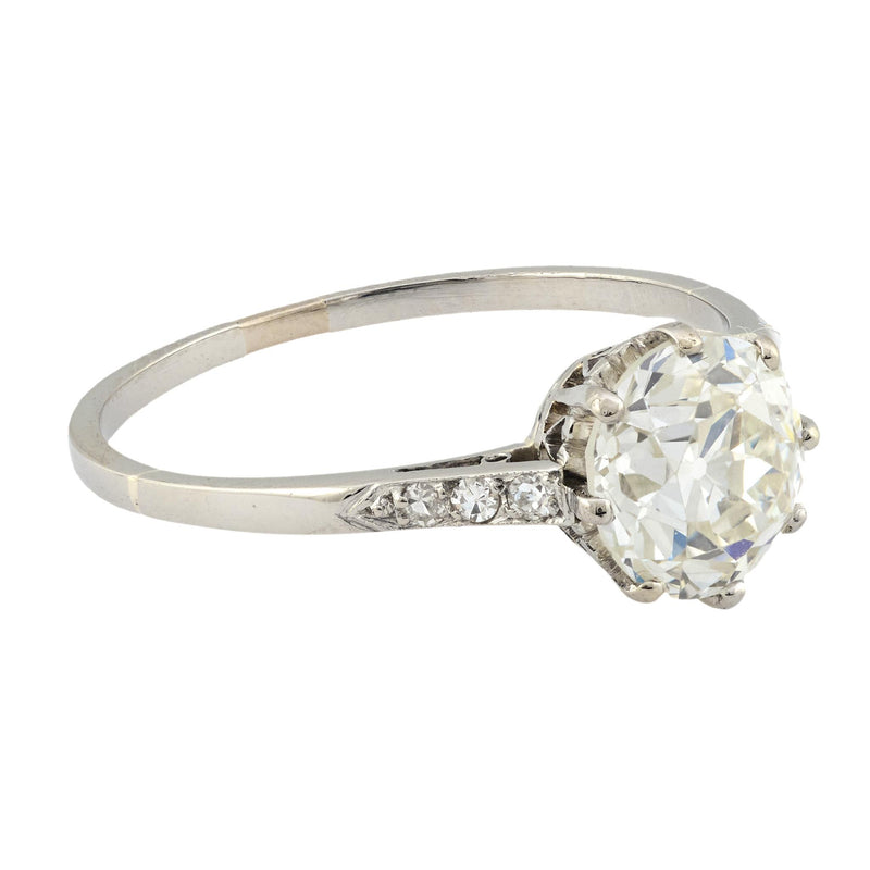Art Deco GIA 1.81 carat diamond platinum engagement ring