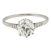 Art Deco GIA 1.81 carat diamond platinum engagement ring