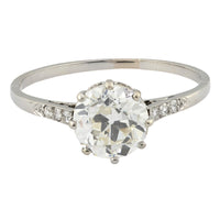 Art Deco GIA 1.81 carat diamond platinum engagement ring