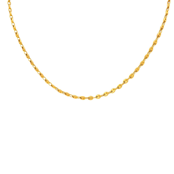 Vintage 14k yellow gold mariners chain necklace