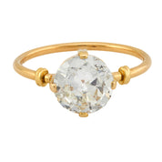 Victorian GIA 2.06 carat old European cut diamond 18k gold engagement ring