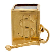 Mid Century 14k yellow gold Mad Money charm pendant