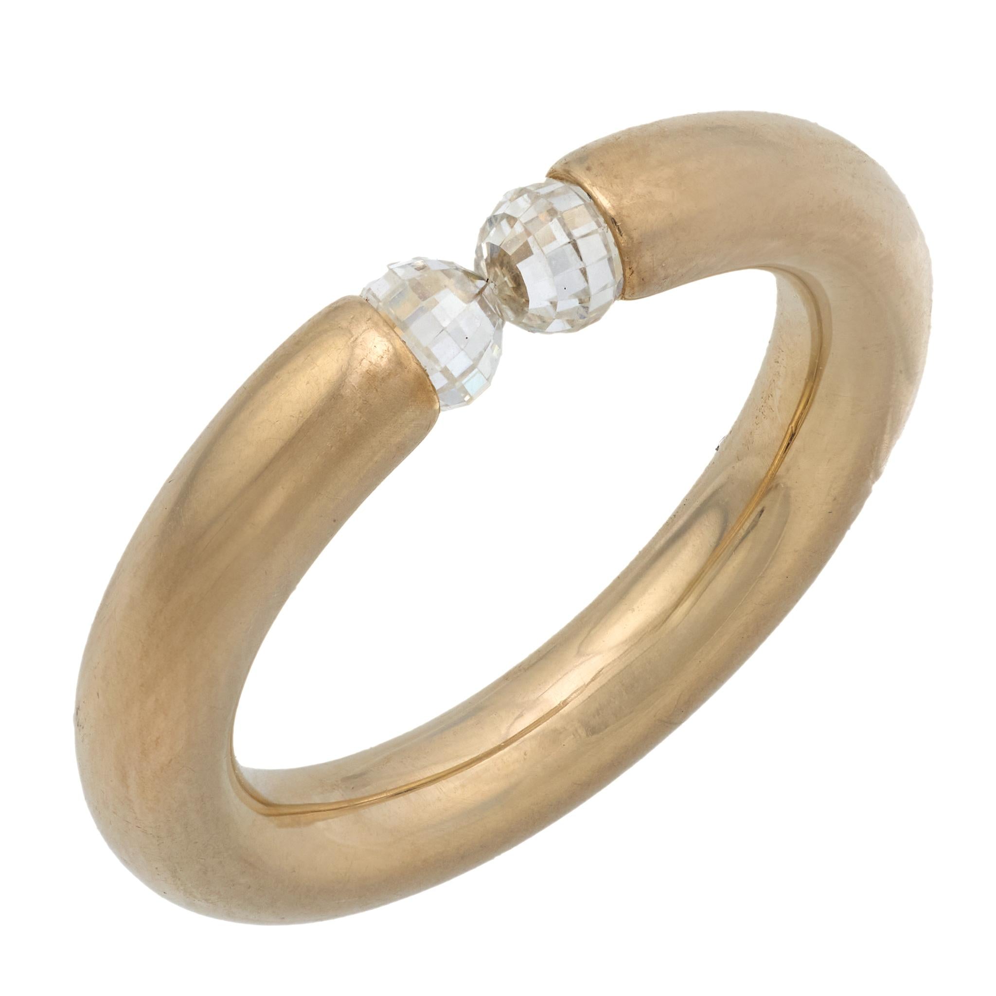 Vintage diamond 18k white gold band