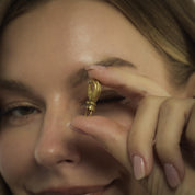 Mid Century diamond 18k yellow gold hand pendant