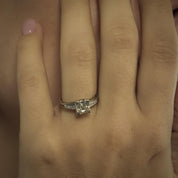 Art Deco GIA 1.52 carat old mine cut diamond platinum engagement ring