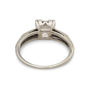 Art Deco GIA 1.52 carat old mine cut diamond platinum engagement ring