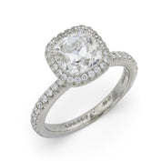 Vintage GIA De Beers 2.06 carat old mine cut diamond platinum engagement ring