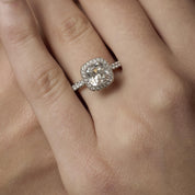 Vintage GIA De Beers 2.06 carat old mine cut diamond platinum engagement ring