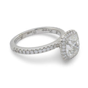 Vintage GIA De Beers 2.06 carat old mine cut diamond platinum engagement ring