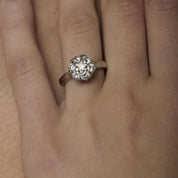 Vintage diamond 14k yellow gold cluster ring