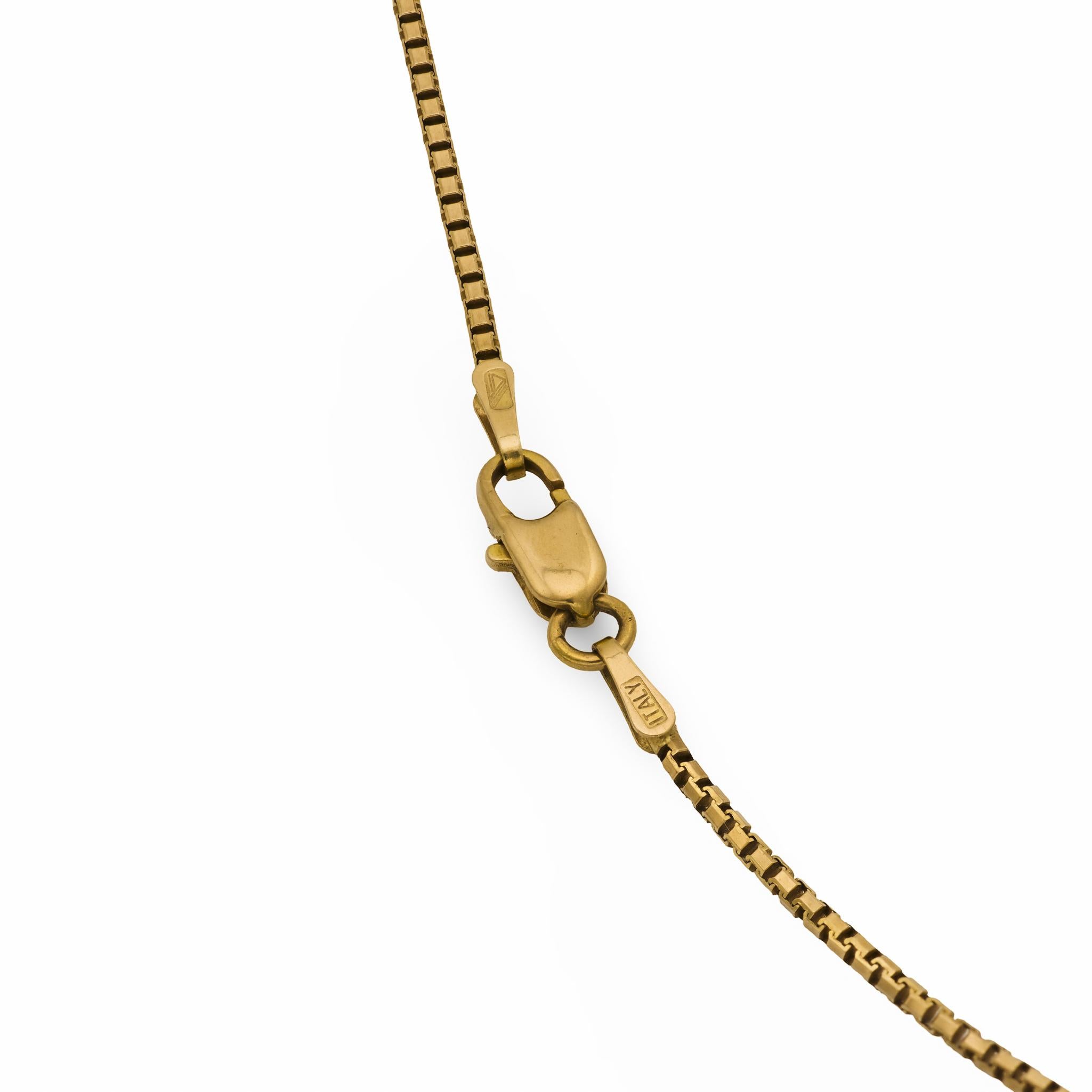 Vintage ruby 18k yellow gold articulated fish necklace