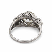 Art Deco GIA 2.52 carat old European cut diamond platinum engagement ring