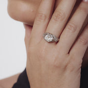Art Deco GIA 2.52 carat old European cut diamond platinum engagement ring