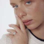 Victorian diamond 14k yellow and white gold cluster ring