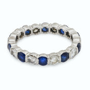Tiffany & Co. 2.45 carat sapphire and diamond platinum eternity band
