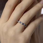 Tiffany & Co. 2.45 carat sapphire and diamond platinum eternity band
