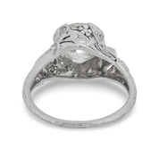 Art Deco GIA 2.26 carat old European cut diamond platinum engagement ring