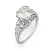 Art Deco GIA 2.26 carat old European cut diamond platinum engagement ring