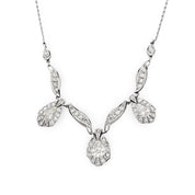 Edwardian 2.20 carat total weight diamond platinum necklace