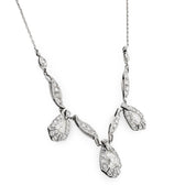 Edwardian 2.20 carat total weight diamond platinum necklace