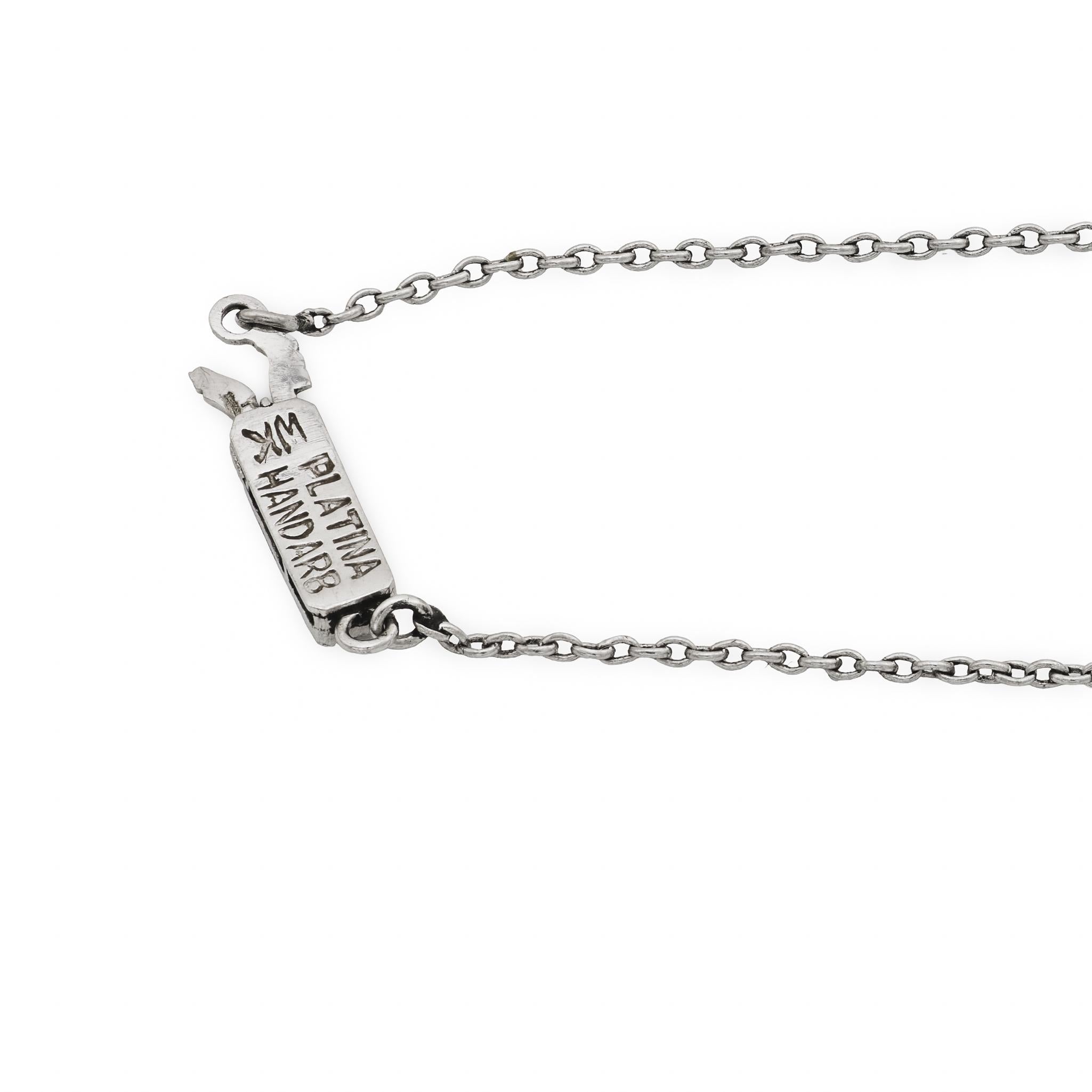 Edwardian 2.20 carat total weight diamond platinum necklace