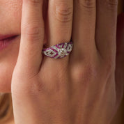 French Belle Époque 0.60 carat old European cut diamond platinum dome ring