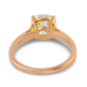 Vintage GIA 2.21 carat old mine cut diamond 18k gold solitaire engagement ring