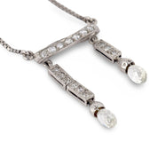 Art Deco diamond platinum necklace