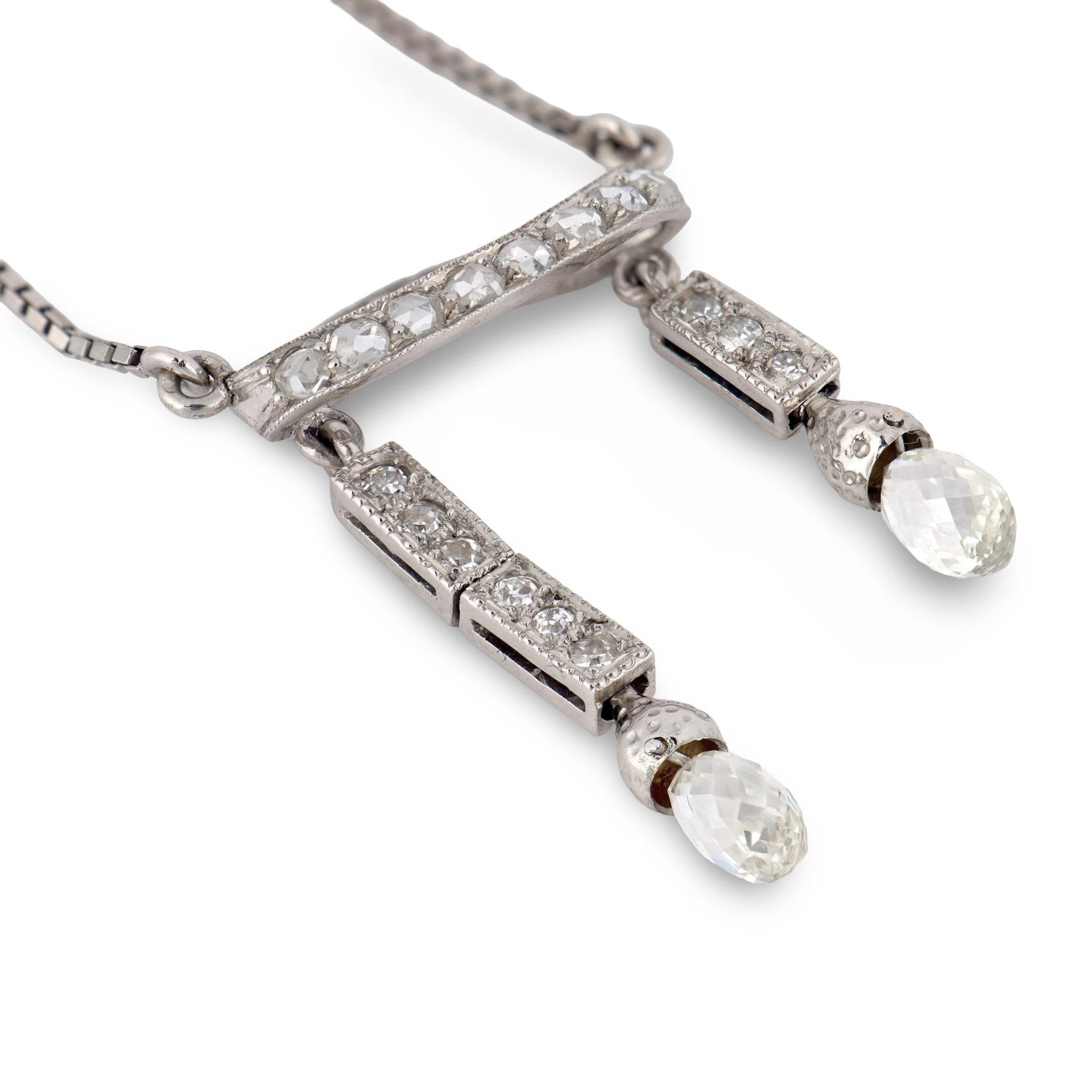 Art Deco diamond platinum necklace