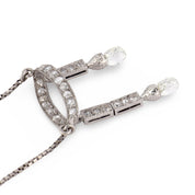 Art Deco diamond platinum necklace