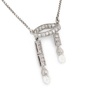 Art Deco diamond platinum necklace