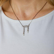 Art Deco diamond platinum necklace