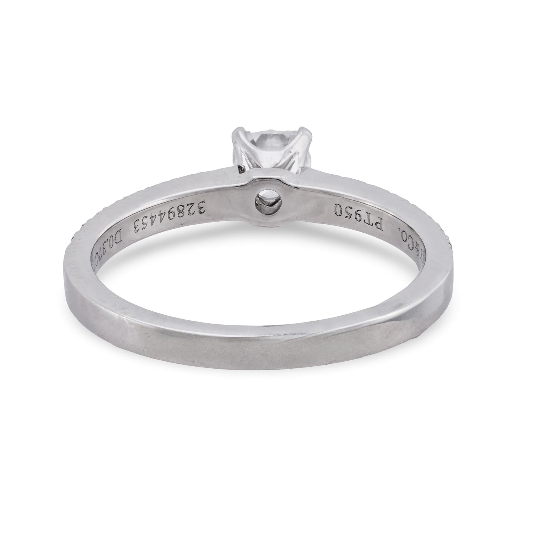 Tiffany & Co. 0.37 carat diamond platinum engagement ring