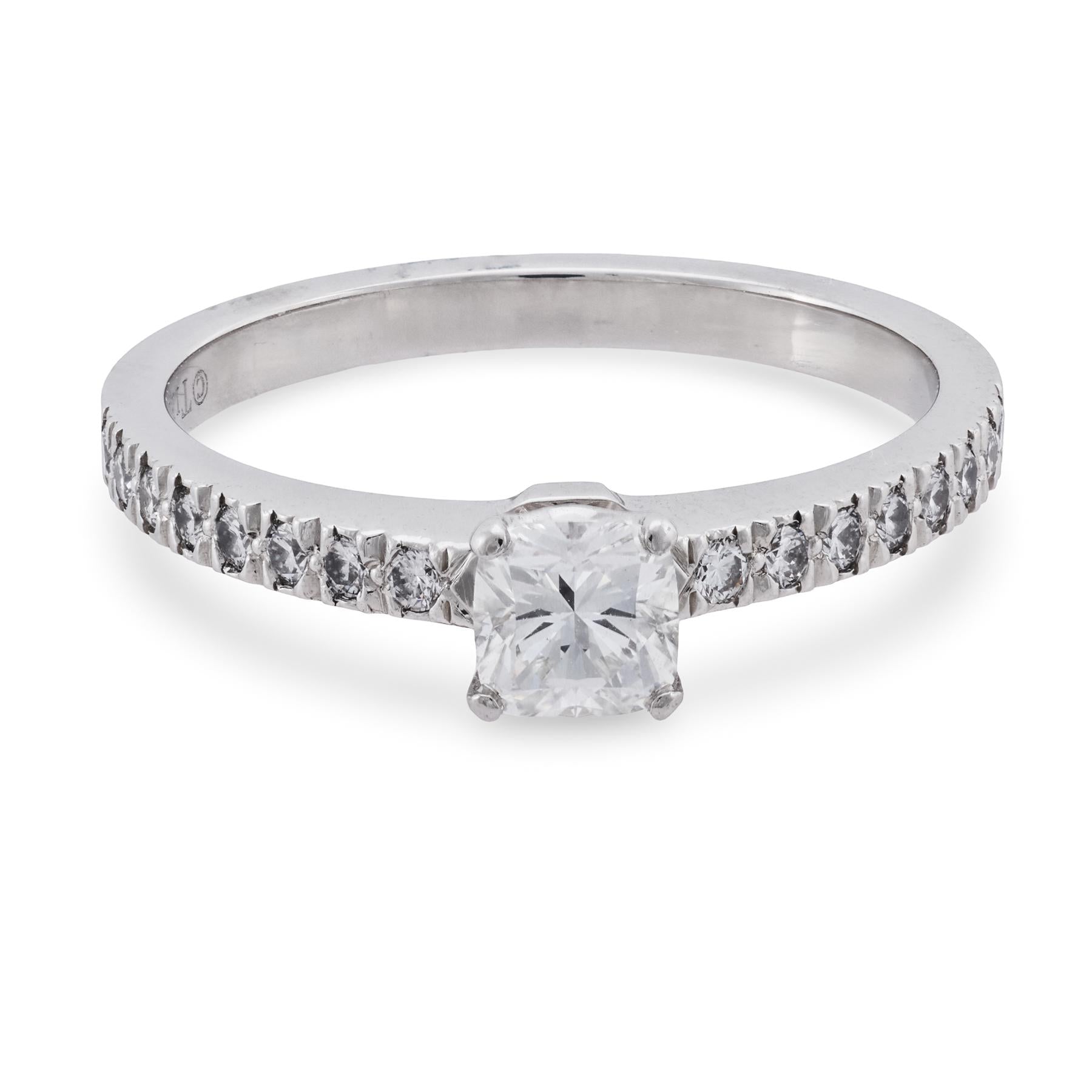 Tiffany & Co. 0.37 carat diamond platinum engagement ring