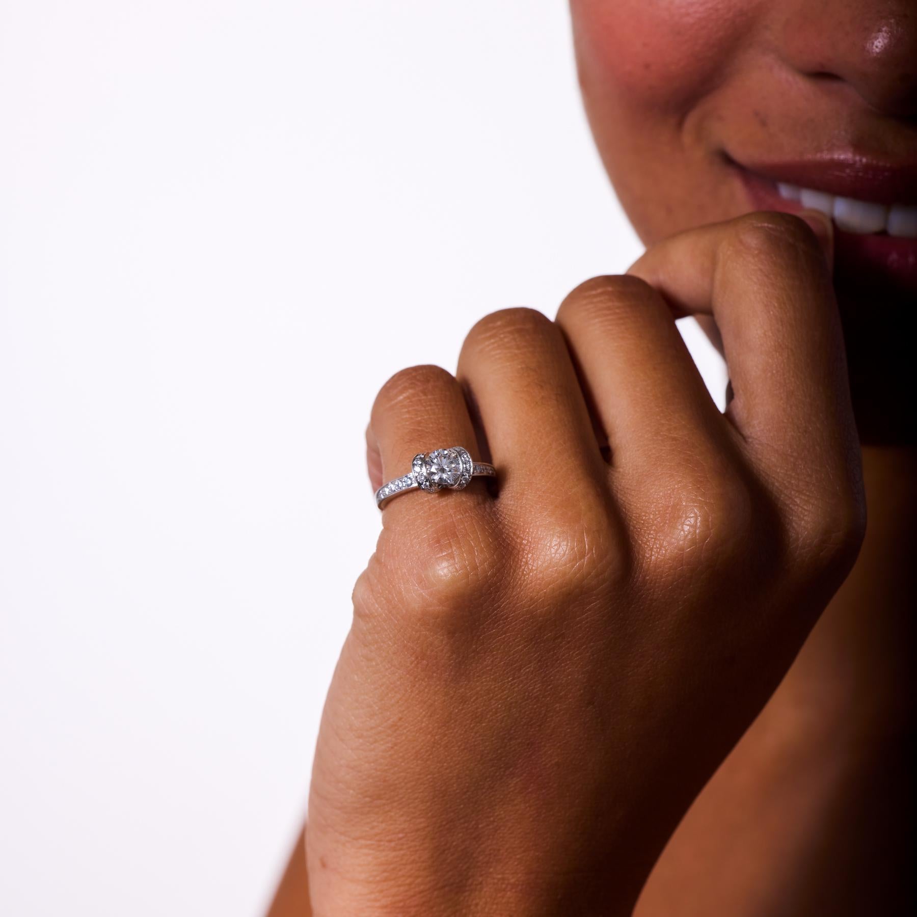 Tiffany & Co. 0.73 carat diamond platinum engagement ring