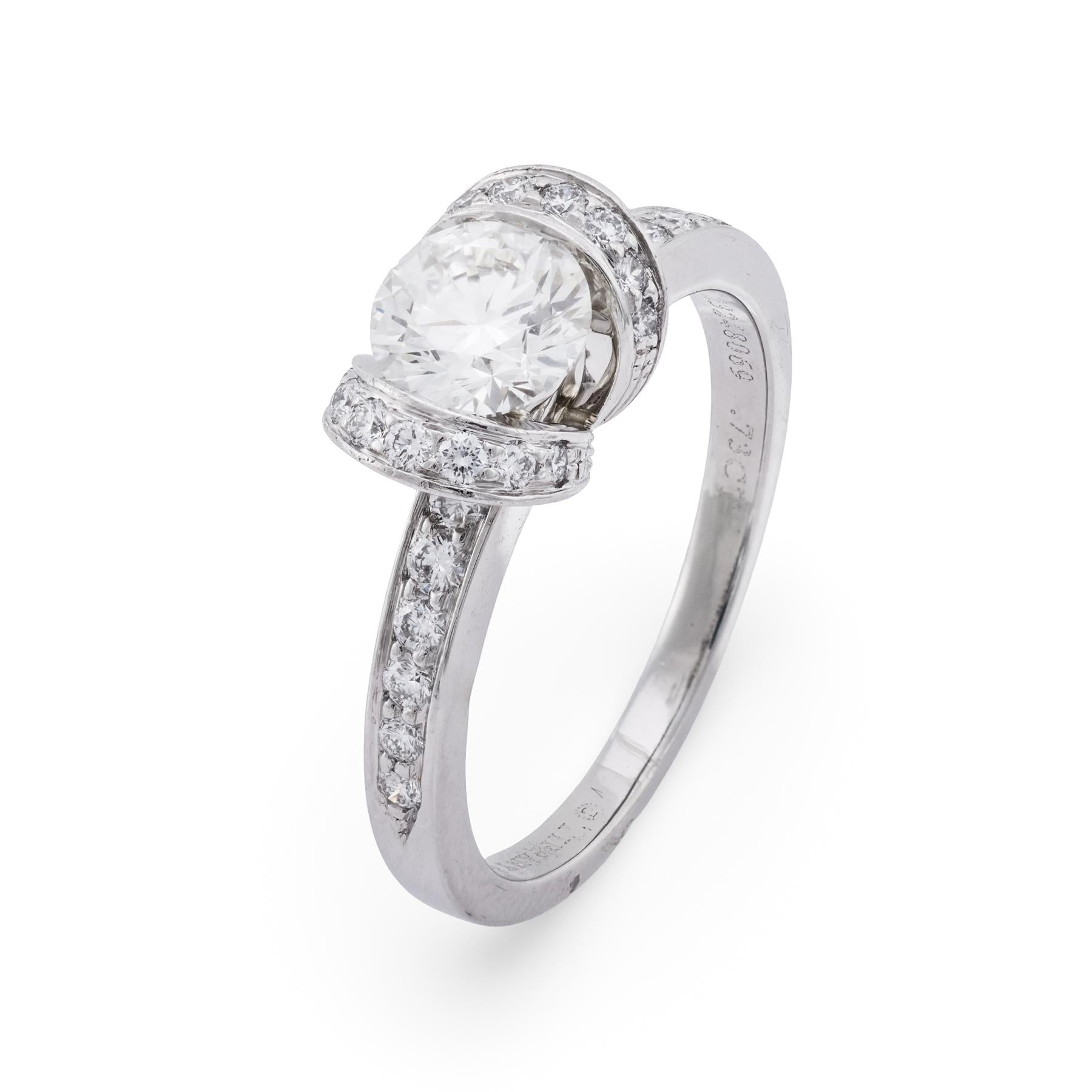 Tiffany & Co. 0.73 carat diamond platinum engagement ring