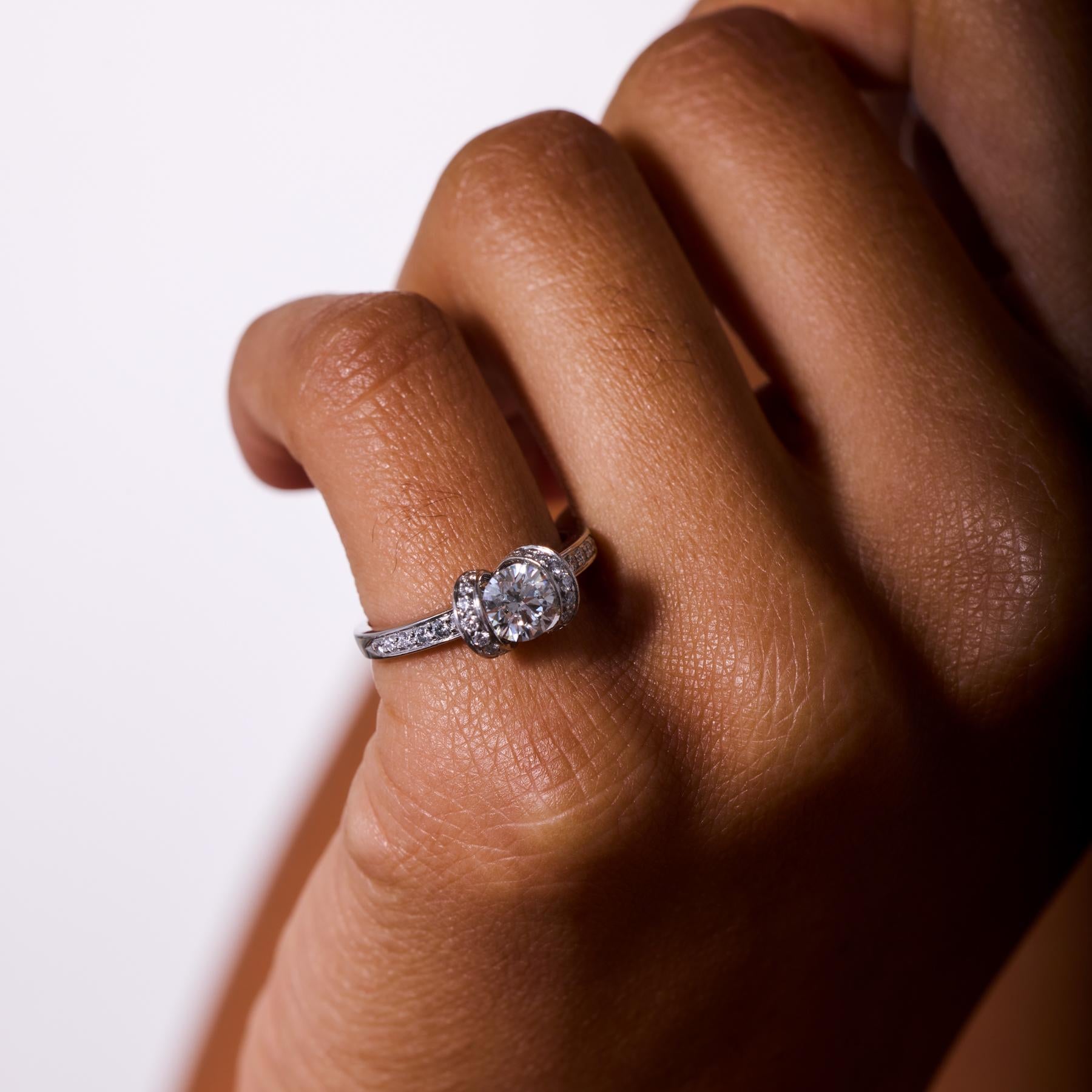 Tiffany & Co. 0.73 carat diamond platinum engagement ring