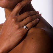 GIA 3.06 carat old mine cut diamond platinum engagement ring