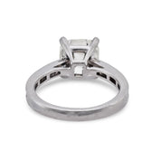 GIA 3.06 carat old mine cut diamond platinum engagement ring